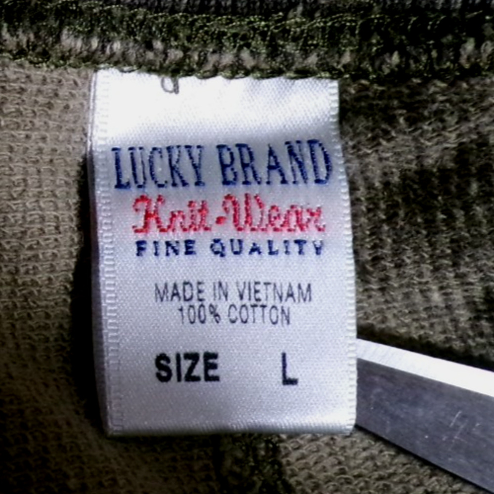 Y2K Lucky Brand Sweatpants Large Camo Leaf print Vtg 2000's Boho wide leg Nice - Picture 2 of 8